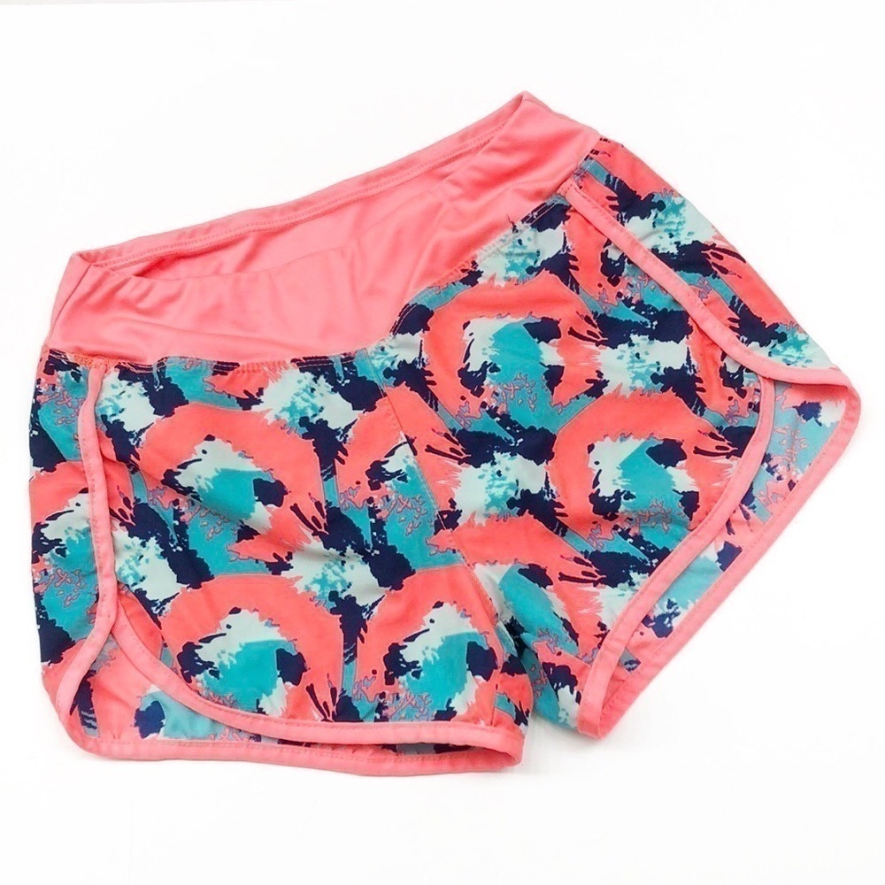 Danskin Now neon coral printed shorts for girls